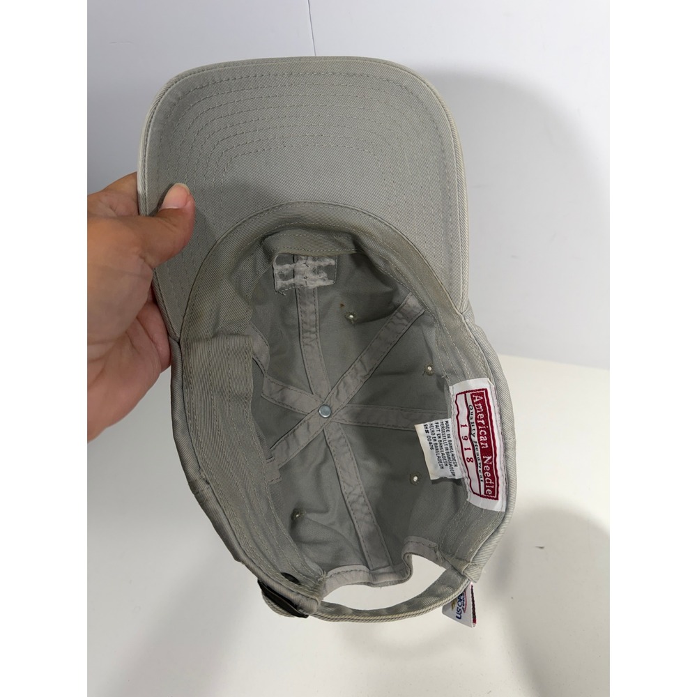 American Needle US Open 2002 NYC Tennis Baseball Cap Hat Grey Adjustable - Picture 8 of 8